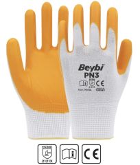 Beybi PN3 Sarı Nitril Eldiven No:9-10