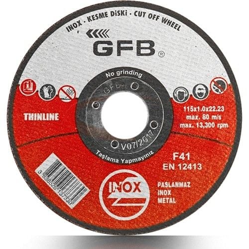 Gfb Metal Kesici Taş Inox Kesme Taşı