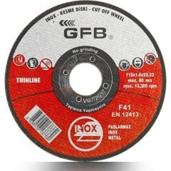 Gfb Metal Kesici Taş Inox Kesme Taşı