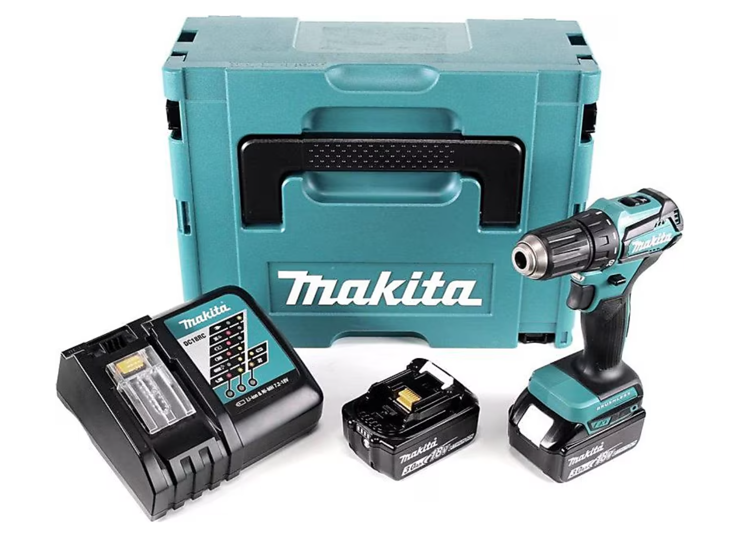 Makita DDF483RFJ 18 V Çift Akülü 3 Ah Darbesiz Matkap