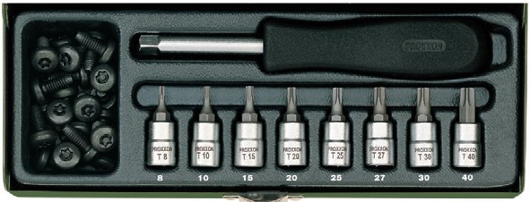 1/4' 9 PARÇALI TORX TORNAVIDA TAKIMI
