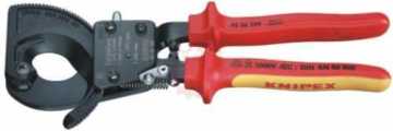 Knipex 95 36 250 Cırcır Mekanizmalı VDE Kablo Makası
