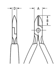 Knipex 76 81 125 Elektronikçi Yan Keski