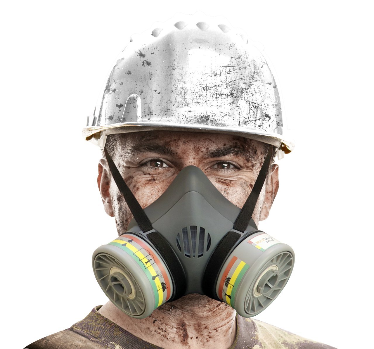 MaxSafety YYM-SET1 Yarım Yüz Solunum Maskesi Çift Filtreli Hazır Set