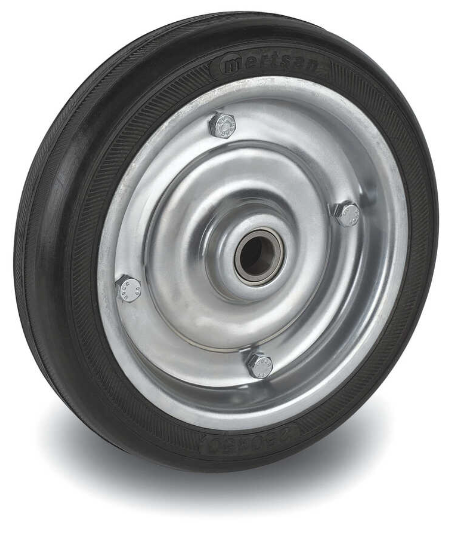 Mertsan Rulmanlı Kauçuk Tekerlek - 125 x 40 mm Çap