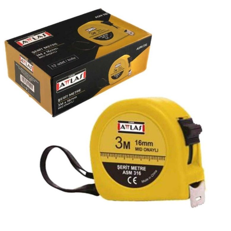 ATTLAS ASM316 3MT ŞERİT METRE 16 mm