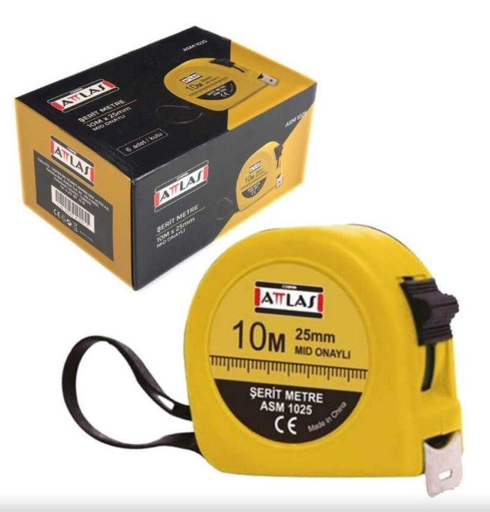 ATTLAS ASM1025 10MT ŞERİT METRE 25MM