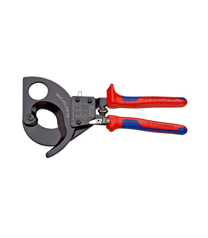 Knipex 95 31 280 Cırcır Mekanizmalı Kablo Makası