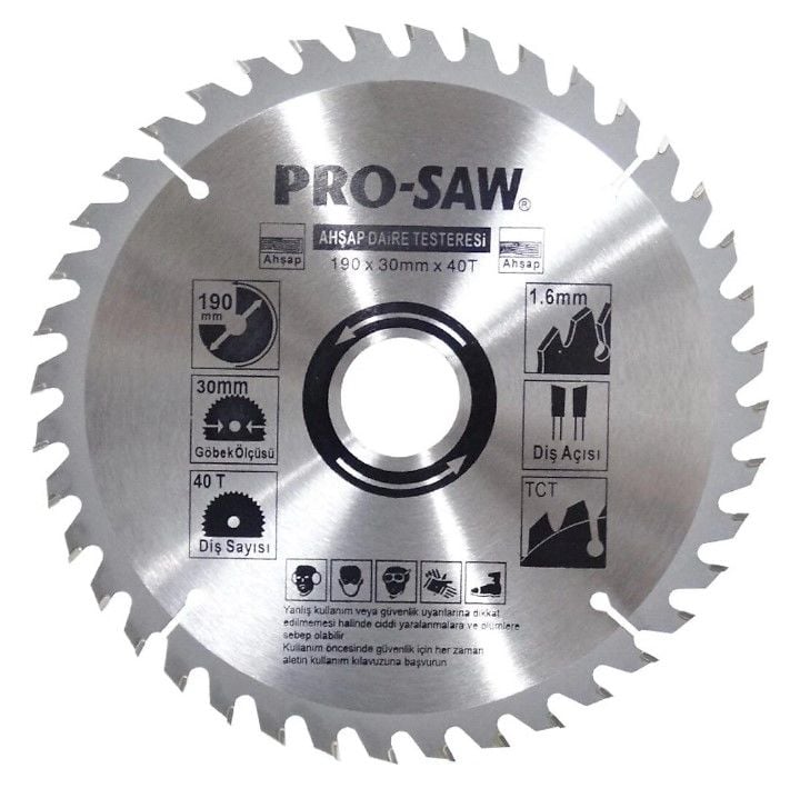 PROSAW AHŞAP TEST. 190x30mm 40DİŞ