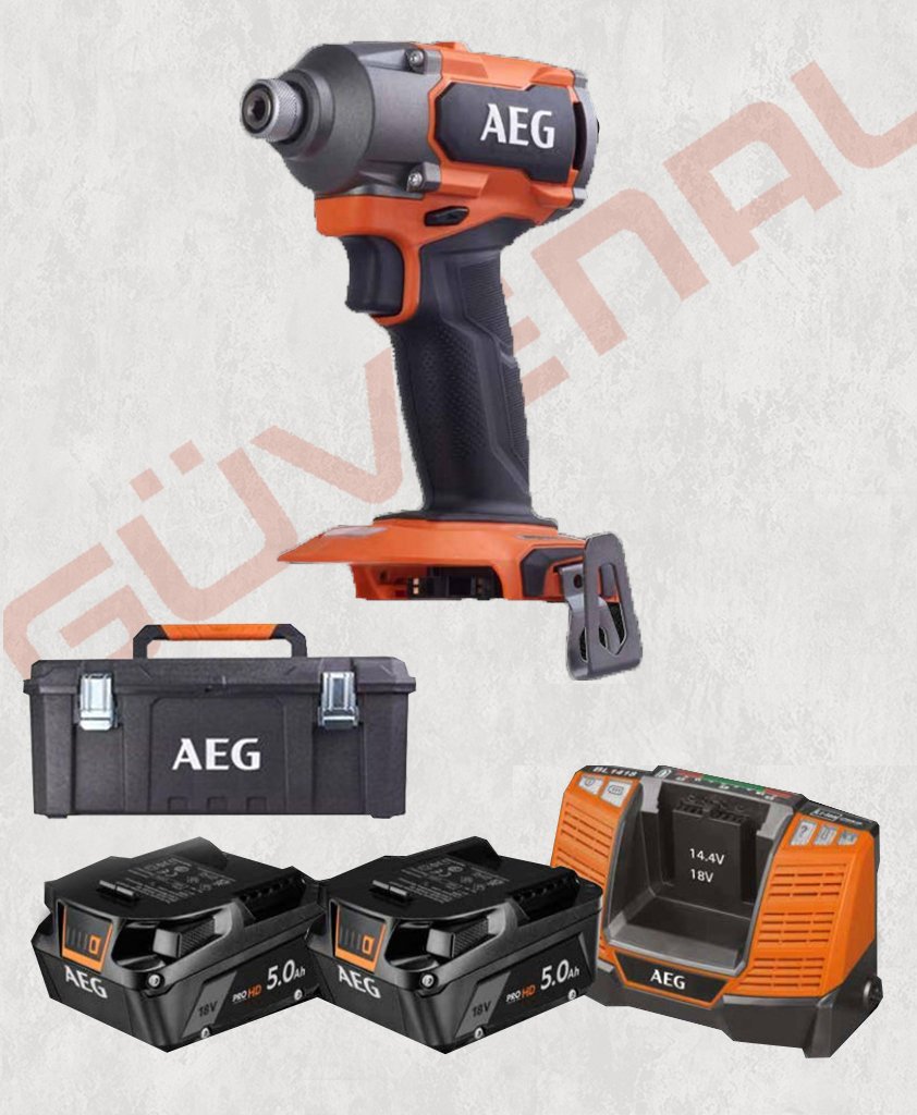 AEG BSS18C3B3 Akülü Kömürsüz Darbeli Vidalama 2x5Ah