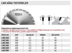 EDN TESTERE LWZ 450x4.0x30 40 DIS