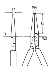 Knipex 30 23 140 Düz Kargaburun