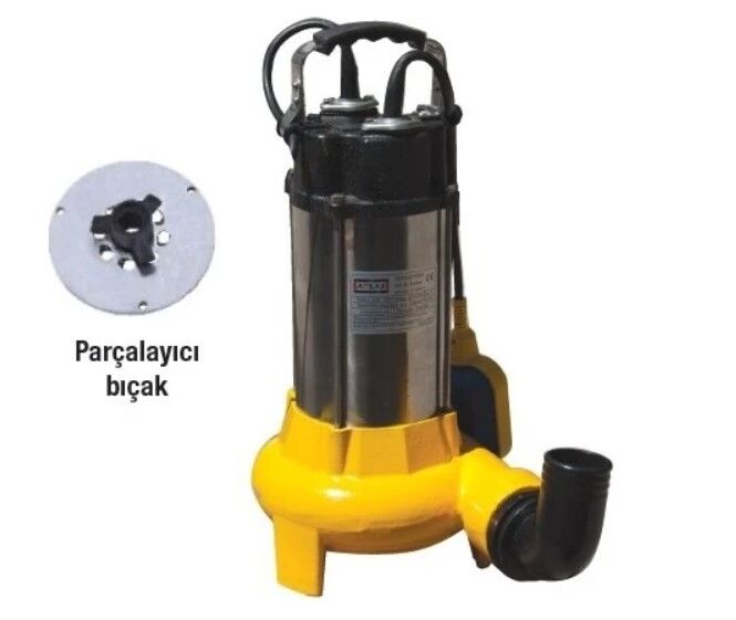 Attlas V2200D-F Döküm Gövdeli 3,5 Hp Atık Su Pompası