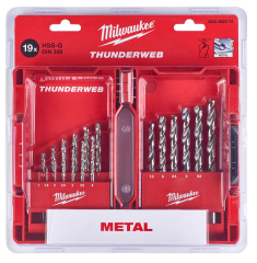 Milwauke 19 Parça Thunderweb Serisi Metal Matkap Uç Seti - 1-10 mm