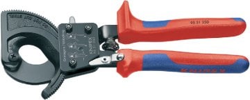 Knipex 95 31 250 Cırcır Mekanizmalı Kablo Makası