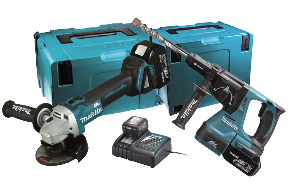 Makita DLX2156TJ1 Akülü Set 2 Parça ( Kırıcı-Delici + Avuç Taşlama )