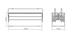 İzeltaş Metal Takım Çantası Uzun 5 Gözlü
