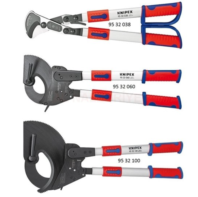Knipex 95 32 060 Teleskopik Kollu Cırcırlı Kablo Makası