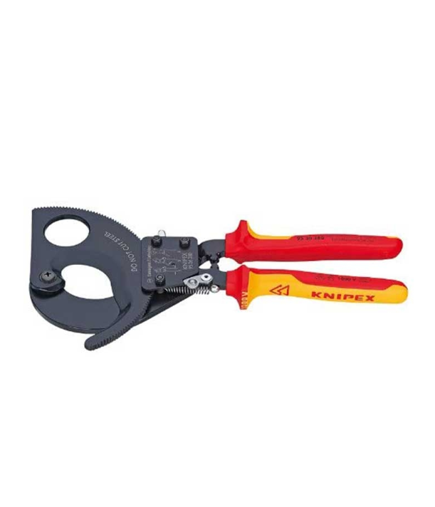 Knipex 95 36 280 Cırcır Mekanizmalı VDE Kablo Makası