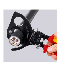 Knipex 95 36 280 Cırcır Mekanizmalı VDE Kablo Makası