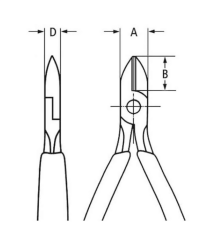 Knipex 79 42 125 Z ESD Hassas Elektronikçi Mini Yan Keski