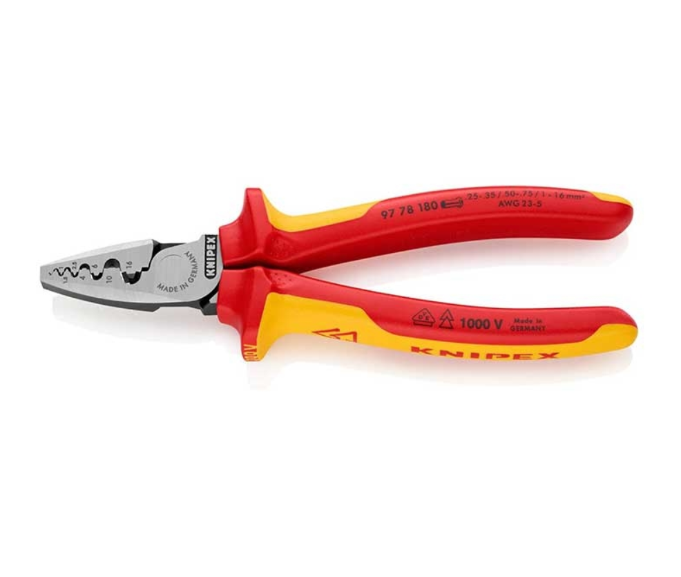 Knipex 97 78 180 VDE Yüksük Sıkma Pensi