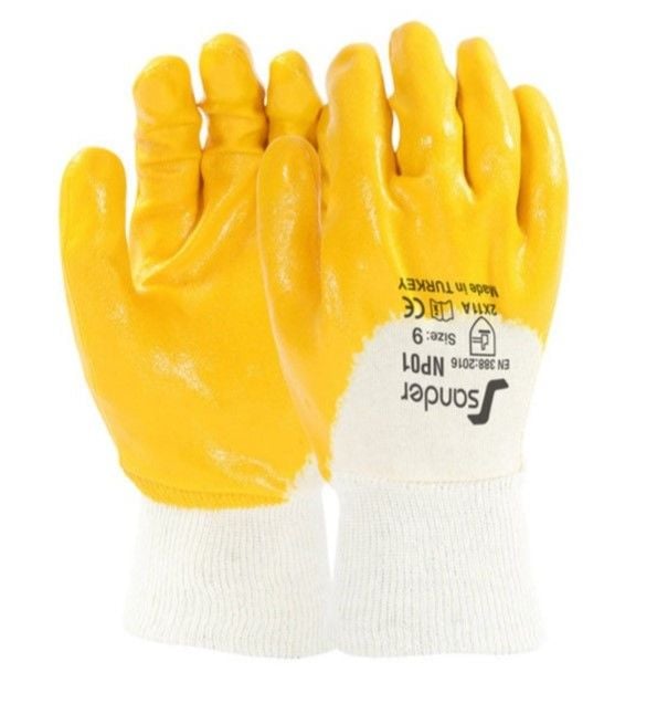 Sander Np01 Sarı Nitril Eldiven 10 Numara