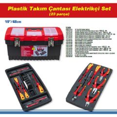 İzeltaş Elektrikçi Set Plastik Takım Çantalı 23 Parça